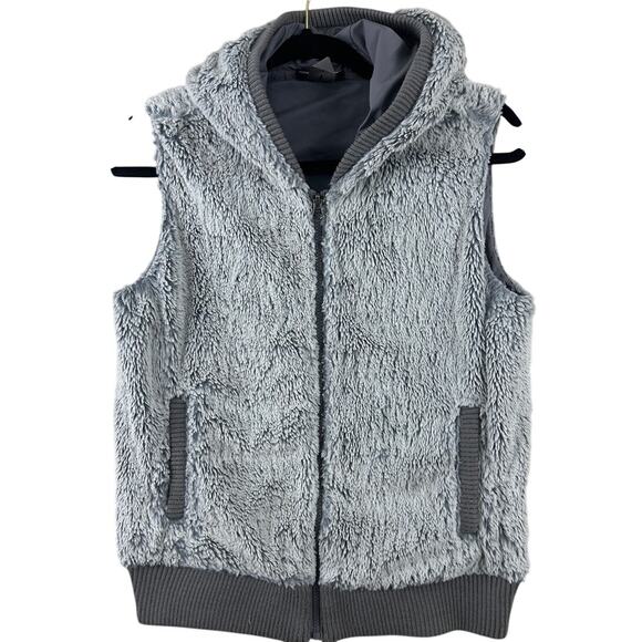 Patagonia Jackets & Blazers - Patagonia Gray Hooded Fleece Vest Full Zip Soft Pile Women’s Medium